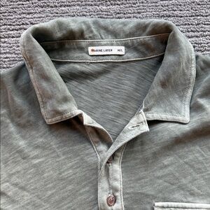 Marine Layer Olive Polo Shirt